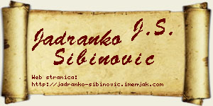 Jadranko Sibinović vizit kartica